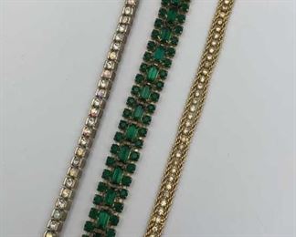 Vintage Rhinestone Cocktail Bracelet Lot