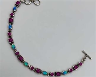 Sterling 925 Gemstone Bracelet Opal