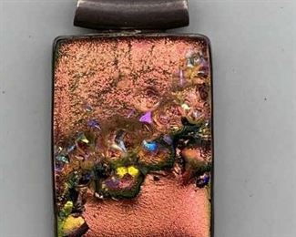 Sterling 925 Art Glass Pendant