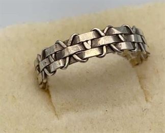 925 Ring Sterling Braided Mexico Sz9