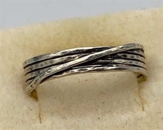 925 Ring Sterling Band Israel Sz8.5