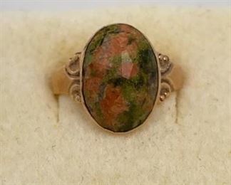 Antique Gold Ring Engraved Dated Sz6.5