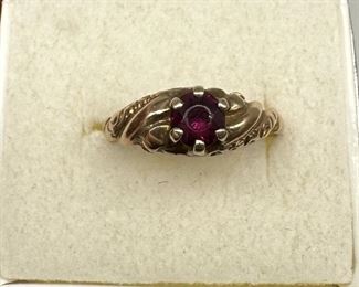 Gold Ruby Ring Sz7