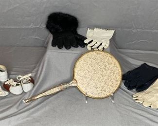 Women's Leather Gloves and Tiny Shoes