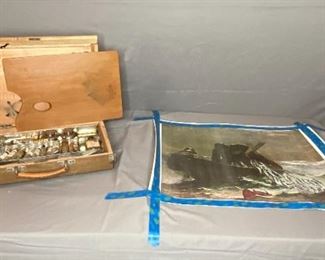 Artist's Case and Printed Canvas