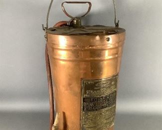 Vintage Copper Fire Extinguisher