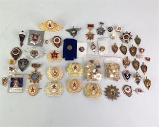 Assorted Russian Pins and Medals
