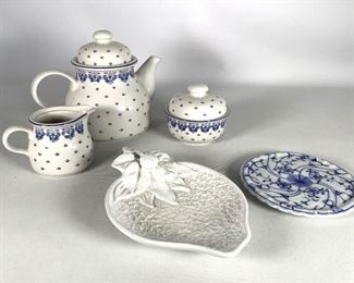 Decorative Plates And China Teapot Set
