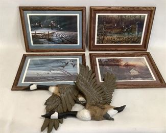 Terry Redlin Art Prints and Geese in Flight Wall Sculpture