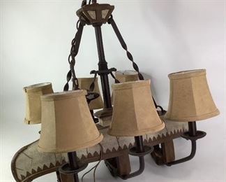  Mountain Lodge Canoe Chandelier