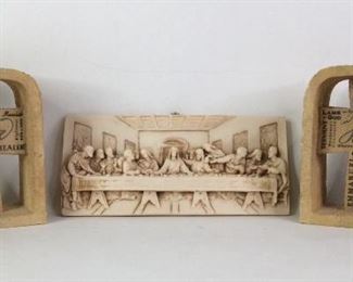 "The Last Supper" Wall Plaque & Inspirio Bookends
