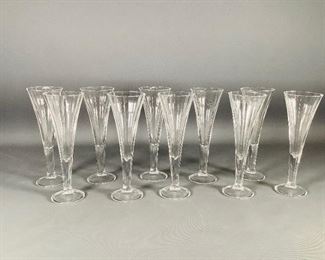 Cristal D'Arques Monceaux Fluted Crystal Champagne Glasses