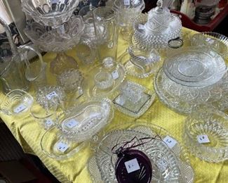all clear glass on table fill a bag $20