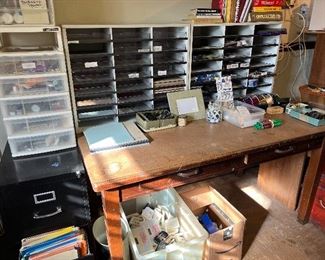 Ink pads and ink bottles fill a bag $20