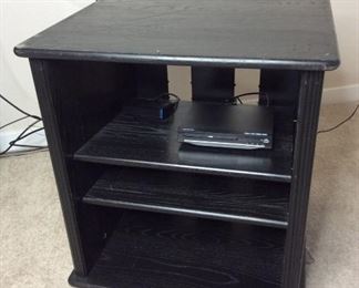 Black Wood Shelf/Stereo Cabinet