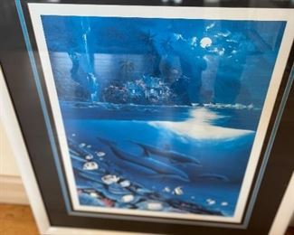 Framed Signed Robert Wyland Aquatic Art