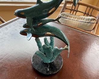 Wyland 21/300 Signed Bronze Whale Statue