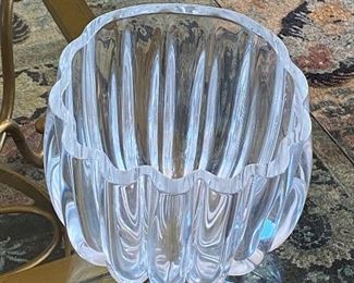 Heavy Beautiful Gemme Large Crystal Bowl