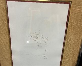 Framed Signed Salvador Dalim Art With Cert