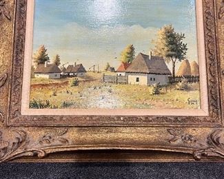 Oil On Canvas Signed Garani