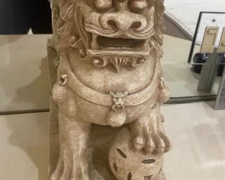 Foo Dog Lamps Designer Figural with Custom Tailor Made Lampshades