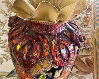 Gale Markiewicz Artful Home Extra Large Signed Designer Floor Vase