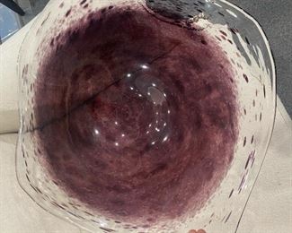 Art glass Large Fusion(Czech Republic) Centerpiece With 6 Individual Blown Glass Pieces