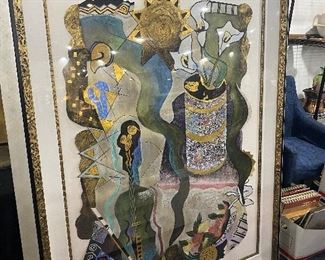 E. Ambroise- La Musique Collage Signed Art