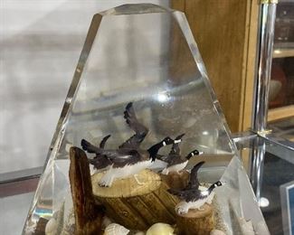 MCM Lucite Duck Scene