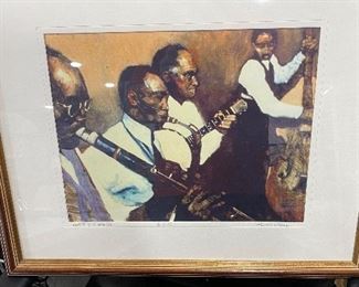 Framed Numbered Jazz Print When The Saints