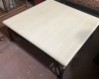 STONE TOP COFFEE TABLE & END TABLE