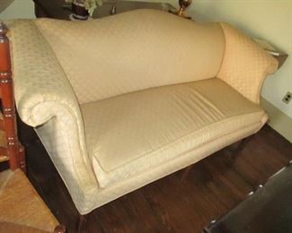 Queen Anne Style Camel Back Sofa
