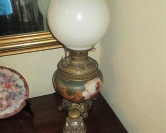 Large Vintage Hurricane Oil Lamp