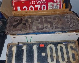 Vintage license plates from 1917 to present