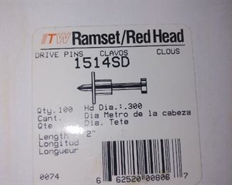 Lots of powder actuated nails