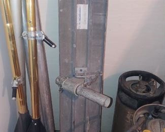 Bull float, boat oars