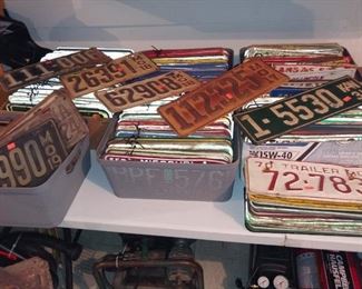 Vintage license plates from 1917 to present