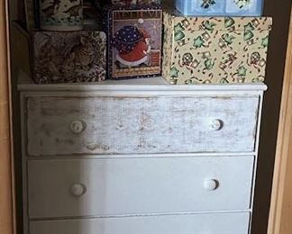 wood dresser and christmas