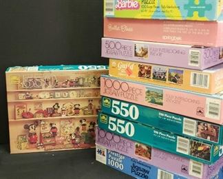 11 Vintage Puzzles Includes Disney and Barbie Puzzles