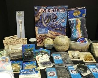 Collection of Beads, Hemp, and Jewelry Supplies