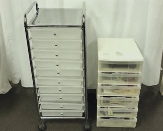 Craft Supply Cart 15.75x38.5 with 10 Drawers On Wheels Storage Container with Supplies Inside