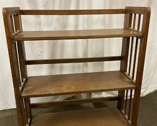 Foldable Walnut Stained Shelf