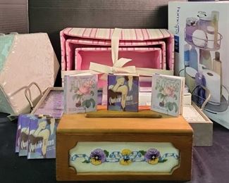 Homespa Revolving Cabinet Organizer, Storage Containers, Tray Containing Soaps, Oils, and Creams