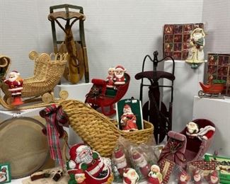 Santas and Santas Sleighs Sleds