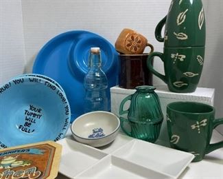 Serving Items Mix Mugs, Platters, Horoscope Bowls