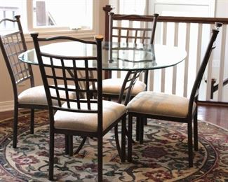 Glass & Iron 4 Piece dining set