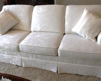 Haverty's sofa with tone on tone design.