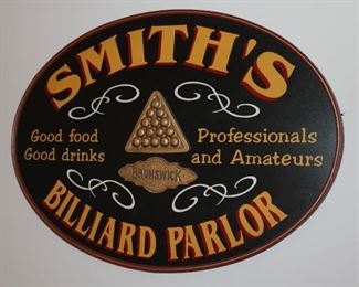Billiard Parlor sign