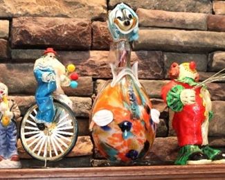 A great assortment of unique clowns and clown  collectibles to choose from.  