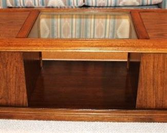 Early American Coffee Table w/ Glass Top
